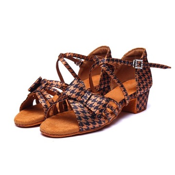 Baleriny Dziecięce buty do tańca z kokardą B237-72