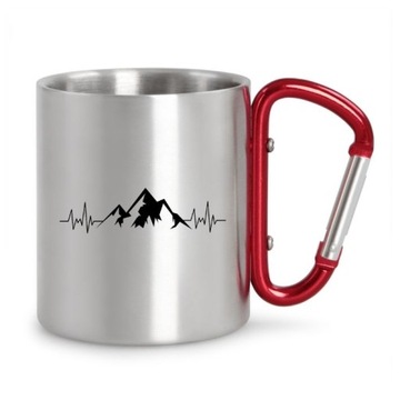 КРУЖКА С КАРАБИНОМ, ТУРИСТ, МЕТАЛЛ ПРИНТ, МАЛЬЧИК