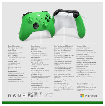 Контроллер MICROSOFT Xbox — версия Velocity Green
