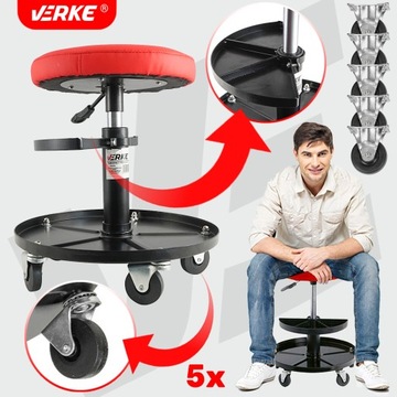СТУЛ ДЛЯ МАСТЕРСКОЙ ВРАЩАЮЩИЙСЯ СТУЛ СИДЕНЬЕ С КОЛЕСАМИ С НИЖНЕЙ ПОЛКОЙ