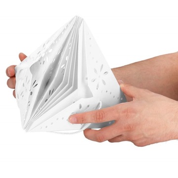 ДЕКОРАТИВНАЯ ЗВЕЗДА 10LED БУМАГА 50см ВИТРАЖ ТЕПЛЫЙ БЕЛЫЙ 3D ЛАМПА