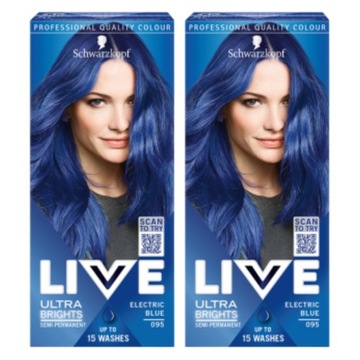 Schwarzkopf Farba włosów niebieski 095 Blue x2