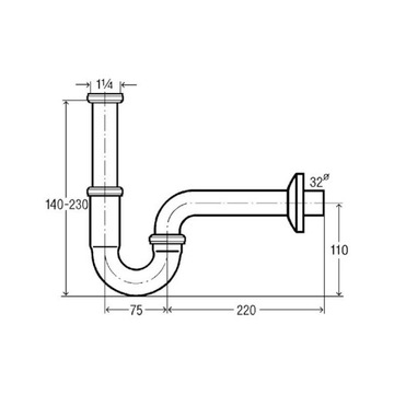 Полусифон для умывальника 