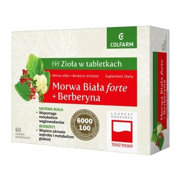 Morwa Biała Forte + Berberyna 60 tabletek Colfarm
