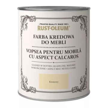 FARBA KREDOWA DO MEBLI RUSTOLEUM KREMOWY 0,75L