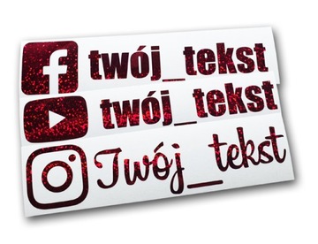 Facebook Instagram YouTube Стикер «ВАШ ТЕКСТ» 20c