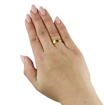 ЗОЛОТОЕ ОБРУЧАЛЬНОЕ КОЛЬЦО КО1 КЛАССИЧЕСКОЕ СТАЛЬ 316L 1 ШТ.