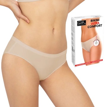 GATTA BIKINI COMFORT, figi bezszwowe, BEŻOWE, M