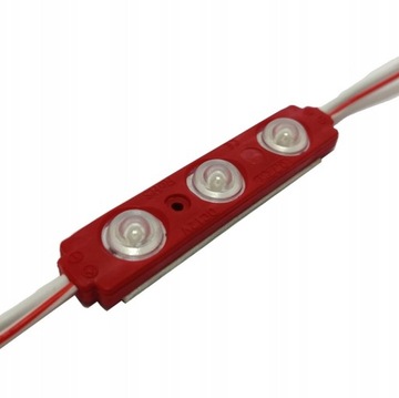 Moduł LED 3 diodowy SMD2835 0,72W CZERWONY odlew R