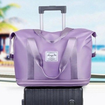 БОЛЬШАЯ ДОРОЖНАЯ СПОРТИВНАЯ СУМКА, СКЛАДНАЯ, РАСШИРЯЕМАЯ НА КОЛЕСАХ, ДЛЯ САМОЛЕТА