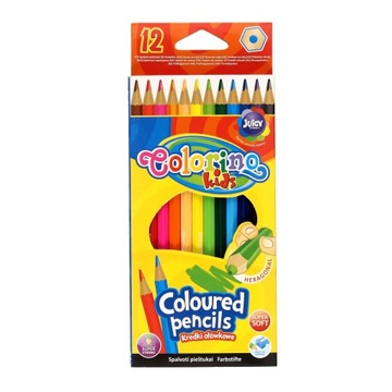 ШЕСТИГРАННЫЕ КАРАНДАШИ 12 ЦВЕТОВ COLORINO