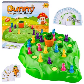 Gra Rodzinna Planszowa Wyścigi Króliczków Po Marchewkę Bunny Game