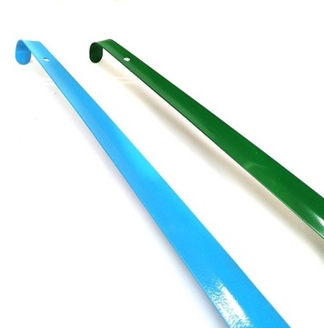 ЛОЖКА ДЛЯ ОБУВИ МЕТАЛЛИЧЕСКАЯ, длинная 52 СМ, с крючком.