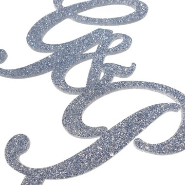 Инициалы для топпера на торт жениха и невесты, цвета i1