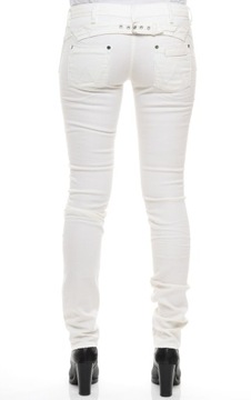 WRANGLER spodnie LOW skinny white MOLLY W25 L32