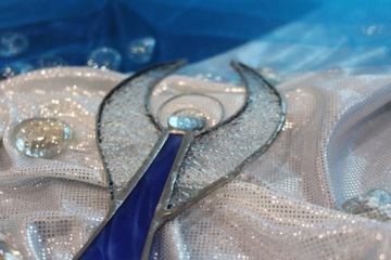 Современный стеклянный ангел, синий Тиффани.