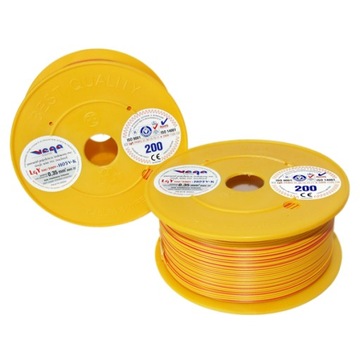 Przewód LGY/H05V-K 0,35 mm2 200m Żółto-Czerwony