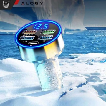 АВТОМОБИЛЬНОЕ ЗАРЯДНОЕ УСТРОЙСТВО 4X USB QC 3.0 + USB C PD 20 Вт БЫСТРО МОЩНОЕ ДЛЯ ВАШЕГО ТЕЛЕФОНА