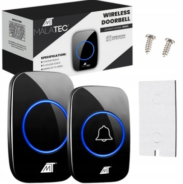 БЕСПРОВОДНОЙ ДВЕРНОЙ ЗВОНОК НАРУЖНЫЙ Водонепроницаемый IP44 БОЛЬШОЙ ДИАПАЗОН