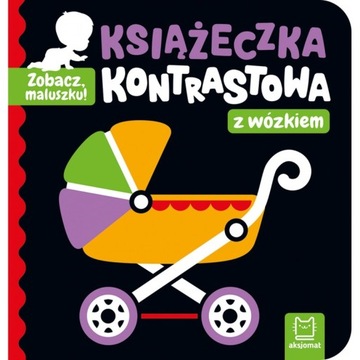KSIĄŻECZKA KONTRASTOWA KARTONOWA Z WÓZKIEM