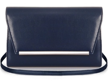 GRANATOWA KOPERTÓWKA TOREBKA WIZYTOWA SOLOME M10 MAT TOREBKA WIECZOROWA