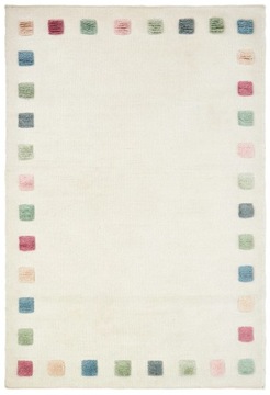Dywan dziecięcy wełniany Colorborder Cream 100x160