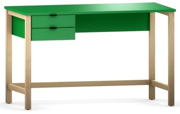 ZIELONE Biurko z Szufladami Stelaż DREWNO 120 cm