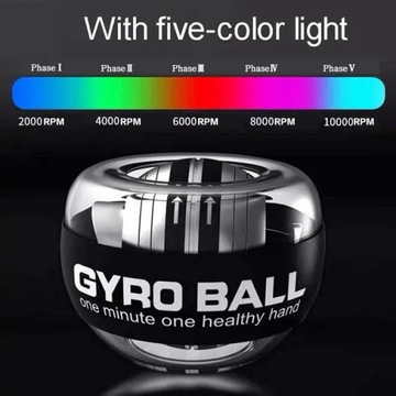 Athesoo Gyro Power Wrist Ball Светодиодный гироскопический магнитный держатель Powerball