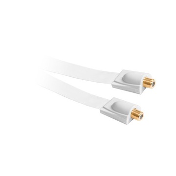 Kabel gniazdo F- gniazdo F okienny HQ biały