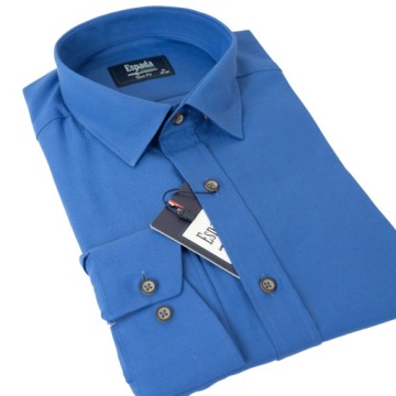 Koszula męska elegancka CASUAL SLIM CHABROWA XL