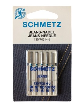 IGŁY PÓŁPŁASKIE SCHMETZ 130-705H MIX JEANS - 5 SZT