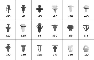 Zestaw spinek samochodowych Honda, 418 sztuk, Neo Tools 11-956