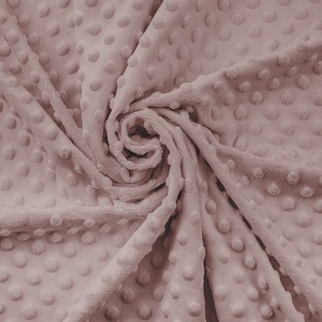 Minky kropki 380g * SEPHIA ROSE brudny róż * 0,5mb
