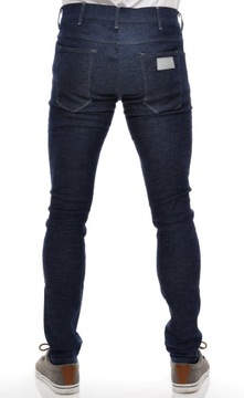 WRANGLER spodnie SKINNY jeans navy BRYSON_ W26 L30