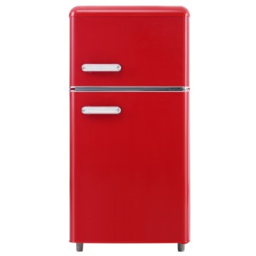 Ретро-холодильник общей емкостью 72 литра, красный.