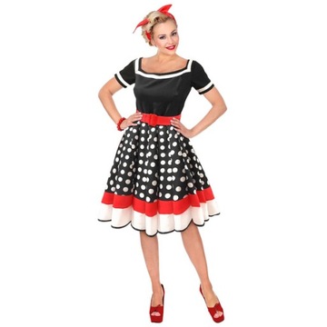 STRÓJ SUKIENKA PIN UP GIRL GROCHY LATA 50-TE L