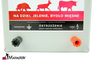 Elektryzator uniwersalny NA BYDŁO DZIKI SARNY MOCNY 6J 12V/230V B. MOCNY