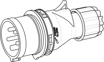 ВИЛКА ПИТАНИЯ ПОРТАТИВНАЯ ФАЗОВАЯ КРОССОВЕР 16А 5П IP44