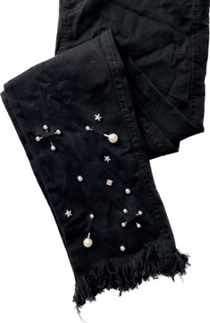 CALZEDONIA SPODNIE JEANS NERO STRAIGHT S