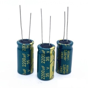 Kondensator 2200uF-35V 2200uF/35V 13X20 lowESR 105C