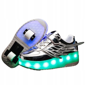 ŚWIECACE BUTOROLKI BUTY Z ROLKAMI LED ROLKI WROTKI