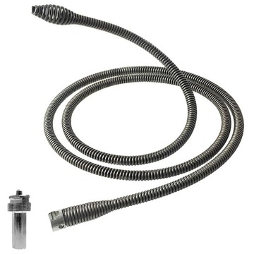 zr-Spring Pipe Drain Cleaner with Electric Drill Connector Drain 3M Silver