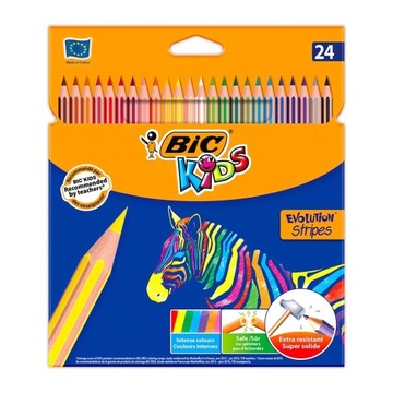 Komplet kredek ołówkowych dla dzieci 24 kol BIC