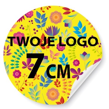 НАКЛЕЙКИ, ЭТИКЕТКИ С логотипом компании, круглые, 7 см, 100 шт.