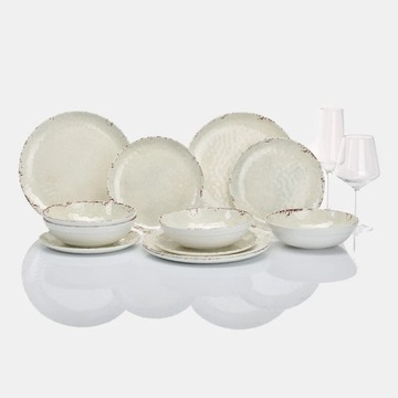 FLAMEFIELD NON SLIP RUSTIC PEARL zestaw naczyń z melaminy