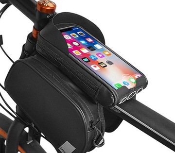 TORBA ROWEROWA SAKWA NA ROWER RAMĘ ETUI UCHWYT NA TELEFON WODOODPORNA