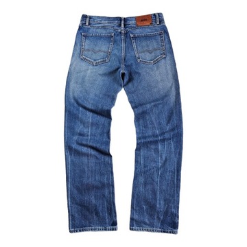 Spodnie Jeansowe HUGO BOSS Męskie Proste Błękitne Jeans Denim Dżins 34x34