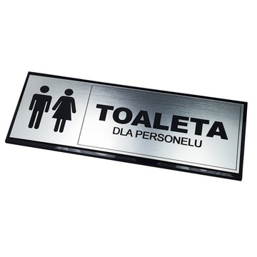 Tabliczka TOALETA, piktogram na drzwi, DOWOLNE NAPISY i ZNAKI, 10cm x 30cm