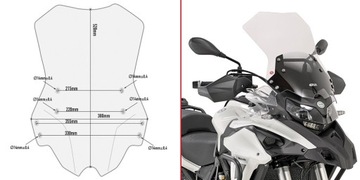 MB Szyba turystyczna Givi D8703ST Benelli TRK502