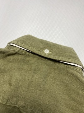 GANT Regular Linen Shirt Racing Green ORYGINALNA LNIANA KOSZULA rozmiar XL